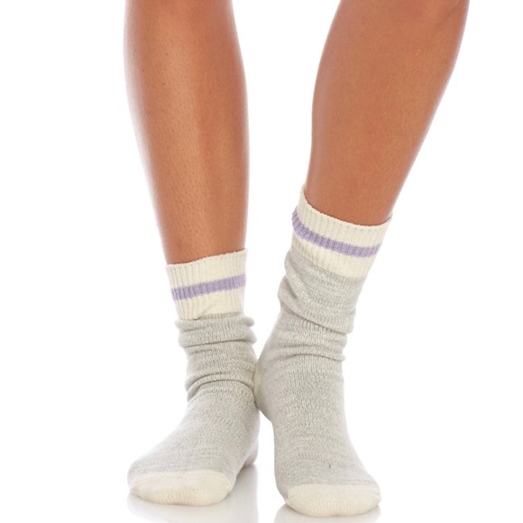 Free People Albury Crew socks- gray gift - Picture 2 of 2